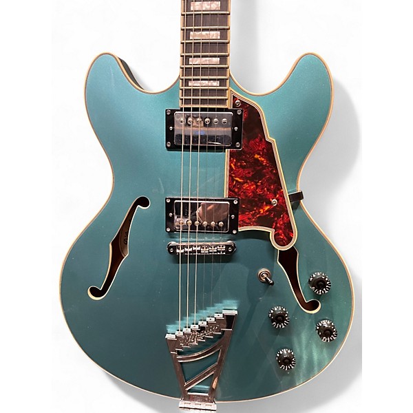 Used D'Angelico Premier DC Mini Lake Placid Blue Hollow Body Electric Guitar