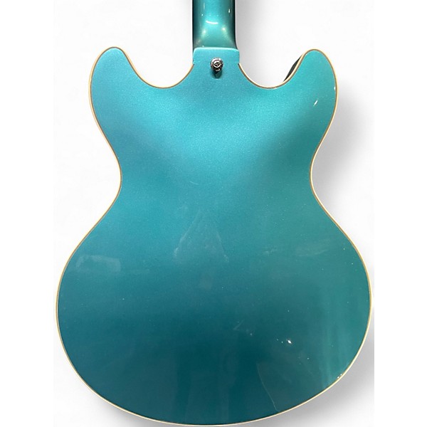 Used D'Angelico Premier DC Mini Lake Placid Blue Hollow Body Electric Guitar