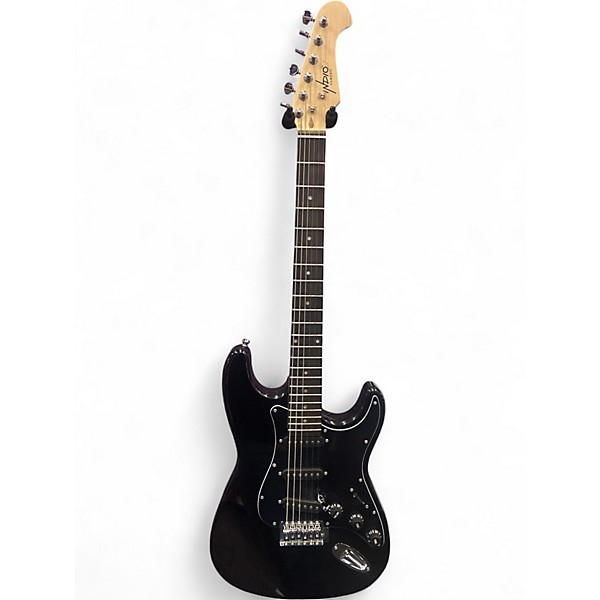Used Indio STRATLIKE Black Solid Body Electric Guitar