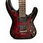 Used Schecter Guitar Research Demon 6 Crimson Red Burst Solid Body Electric Guitar
