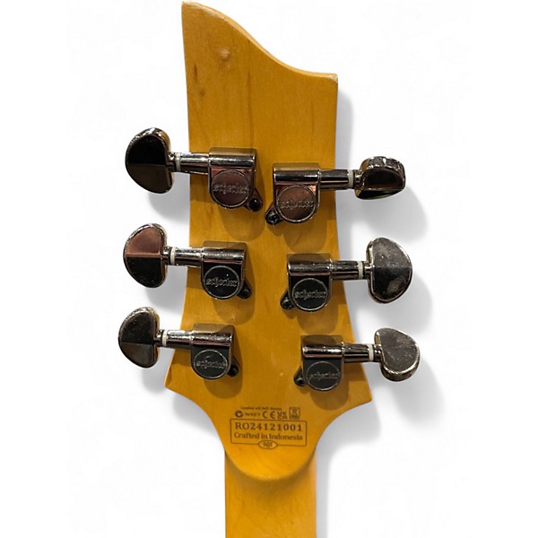 Used Schecter Guitar Research Demon 6 Crimson Red Burst Solid Body Electric Guitar