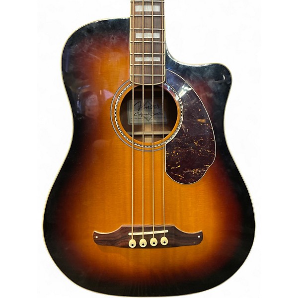 Used Fender Kingman 4-String 3 Color Sunburst Acoustic Bass Guitar