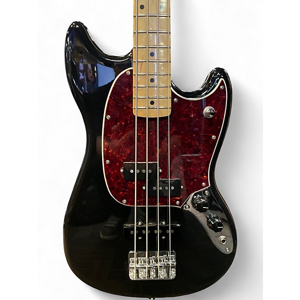 Used Fender Mustang Bass Black Electric Bass Guitar