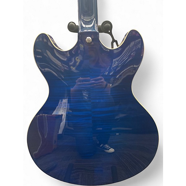 Used D'Angelico EX-DC/SP Left Handed Red White and Blue Electric Guitar