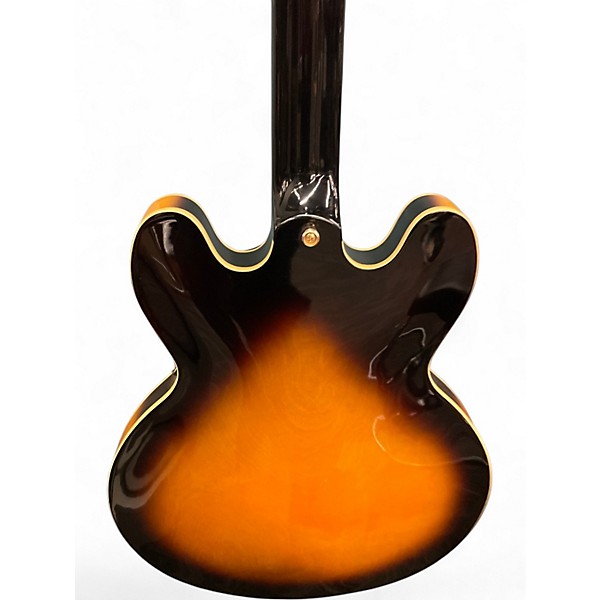 Used Epiphone Dot Deluxe Flametop 2 Color Sunburst Hollow Body Electric Guitar
