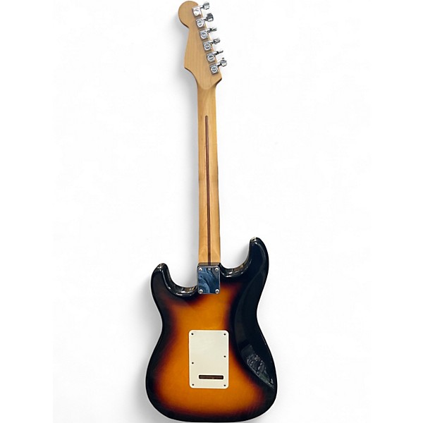 Used 2002 Fender Mexican Standard Stratocaster 3 Color Sunburst Solid Body Electric Guitar
