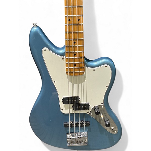 Used Fender Jaguar Bass Blue Electric Bass Guitar