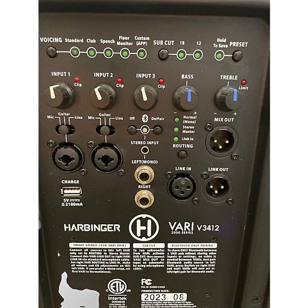 Used Harbinger V3412 Powered Speaker
