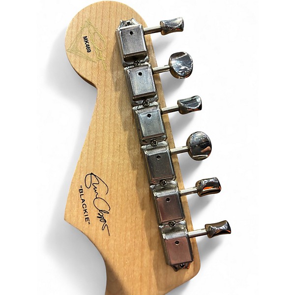 Used 2008 Fender ERIC CLAPTON MASTERBUILT STRATOCASTER BLACKIE Black Solid Body Electric Guitar