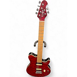 Used OLP Axis Quilted Maple Trans Red Solid Body Electric Guitar