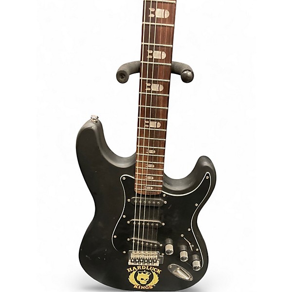 Used HardLuck Kings Bombshell Satin Black Solid Body Electric Guitar