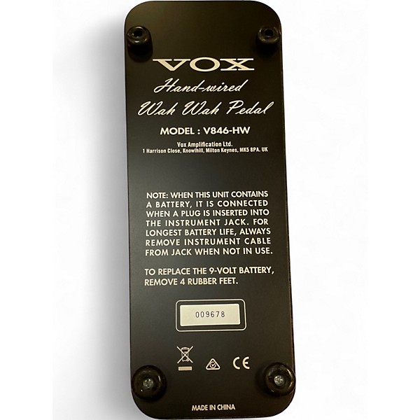 Used VOX V846HW Hand Wired Wah Effect Pedal