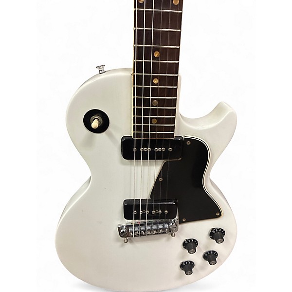 Vintage 1950s Gibson Les Paul Special White Refinish Solid Body Electric Guitar