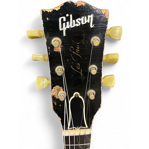 Vintage 1950s Gibson Les Paul Special White Refinish Solid Body Electric Guitar