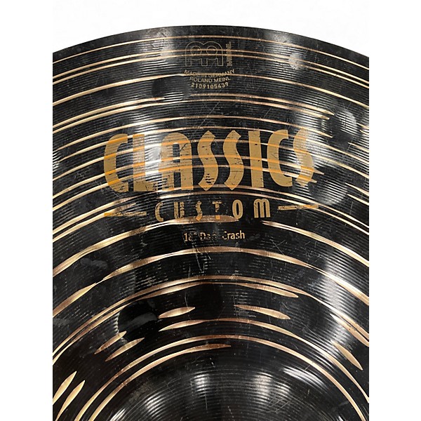 Used MEINL 18in CLASSICS CUSTOM DARK CRASH Cymbal