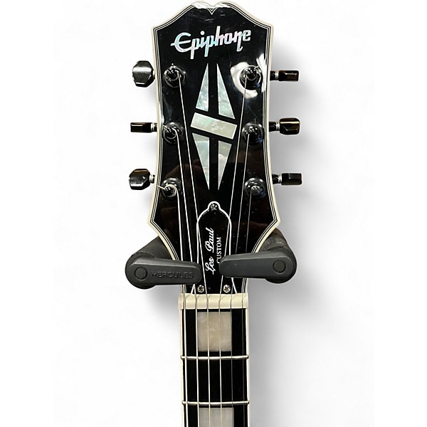 Used Epiphone Les Paul Custom Silver Burst Solid Body Electric Guitar