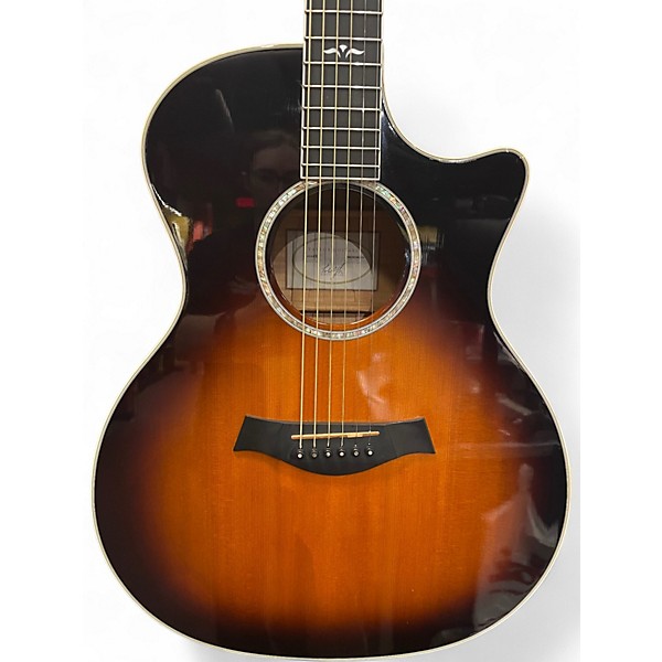 Used Taylor 614CE 2 Tone Sunburst Acoustic Electric Guitar