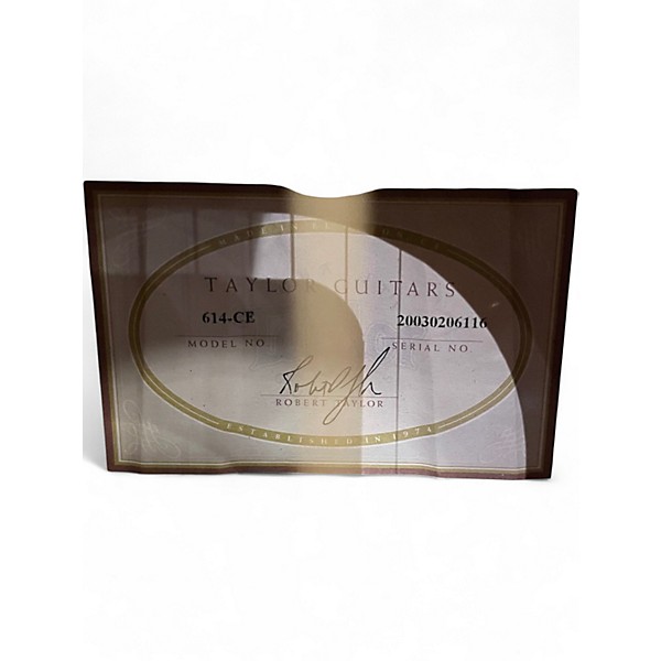 Used Taylor 614CE 2 Tone Sunburst Acoustic Electric Guitar