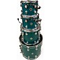 Used DW 4 Piece Collector's Series TEAL GLASS Drum Kit