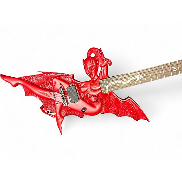 Used ESP LIMITED EDITION DEVIL GIRL DEVIL RED Solid Body Electric Guitar