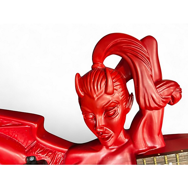 Used ESP LIMITED EDITION DEVIL GIRL DEVIL RED Solid Body Electric Guitar