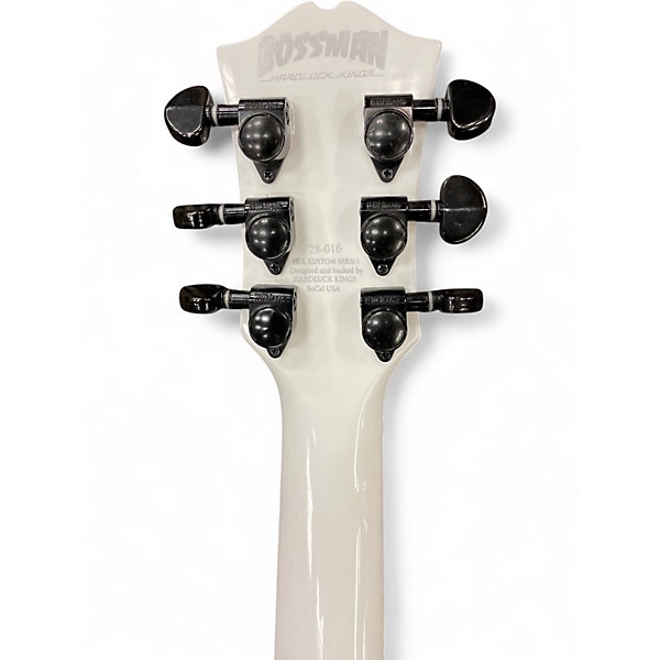 Used HardLuck Kings Bossman White Solid Body Electric Guitar