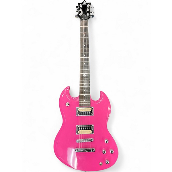 Used HardLuck Kings MAVERICK Pink Solid Body Electric Guitar