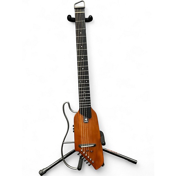 Used Donner HUSH SILENT GUITAR NATURAL Acoustic Electric Guitar