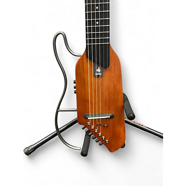 Used Donner HUSH SILENT GUITAR NATURAL Acoustic Electric Guitar