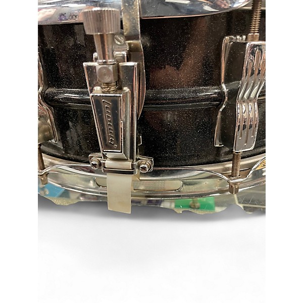 Used Ludwig 14in Black Galaxy Black Sparkle Drum