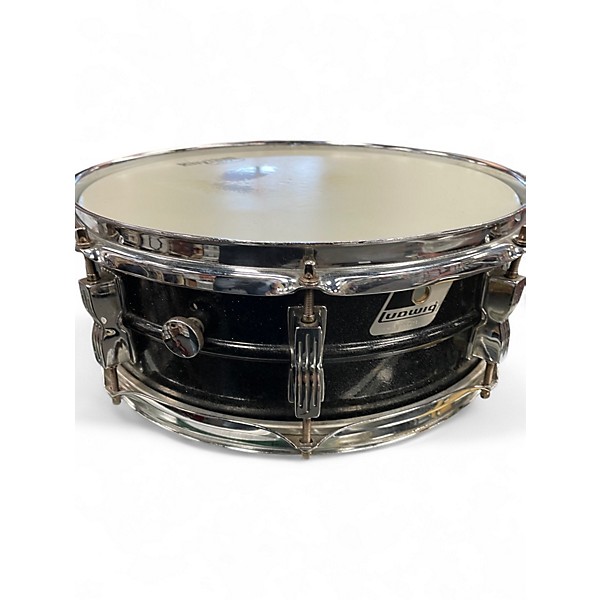 Used Ludwig 14in Black Galaxy Black Sparkle Drum