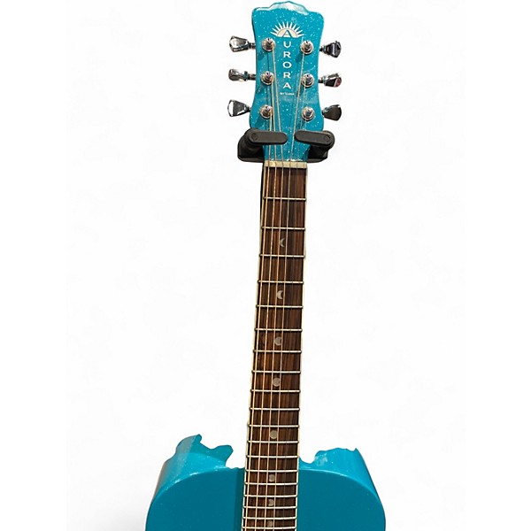 Used Luna AURORA AR BOR TEAL SPARKLE Acoustic Guitar