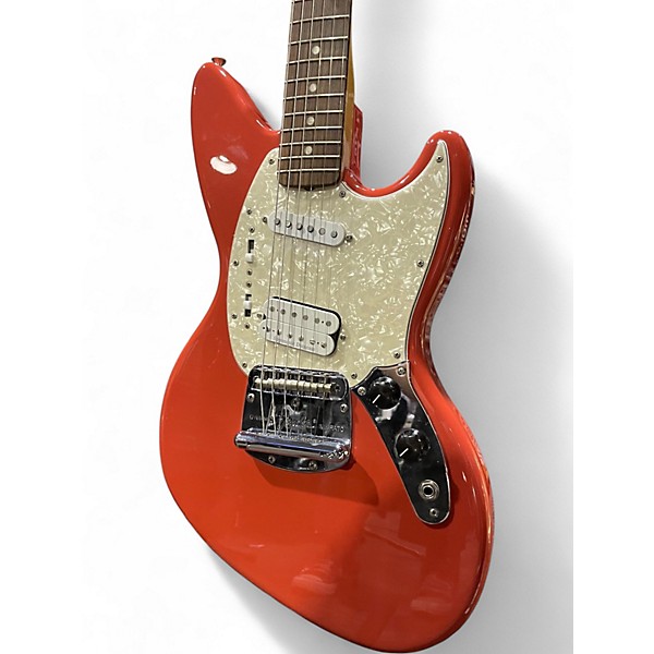 Used Fender KURT COBAIN SIGNATURE JAG-STANG Fiesta Red Solid Body Electric Guitar