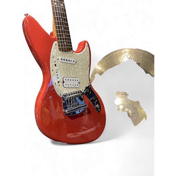 Used Fender KURT COBAIN SIGNATURE JAG-STANG Fiesta Red Solid Body Electric Guitar
