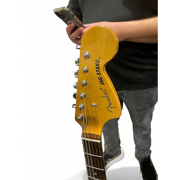 Used Fender KURT COBAIN SIGNATURE JAG-STANG Fiesta Red Solid Body Electric Guitar