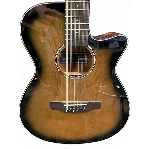 Used Ibanez AEG5012DVH Tobacco Burst 12 String Acoustic Electric Guitar