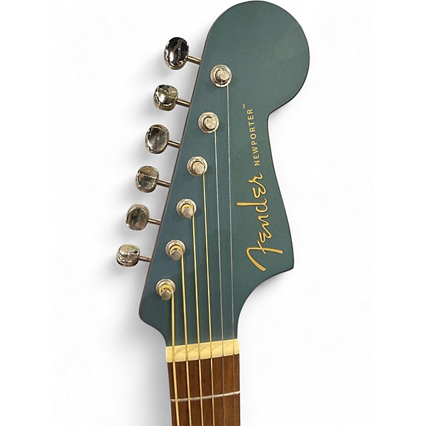 Used Fender Newporter Player GREEN Acoustic Electric Guitar