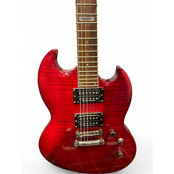 Used ESP LTD VIPER 200FM Red Solid Body Electric Guitar