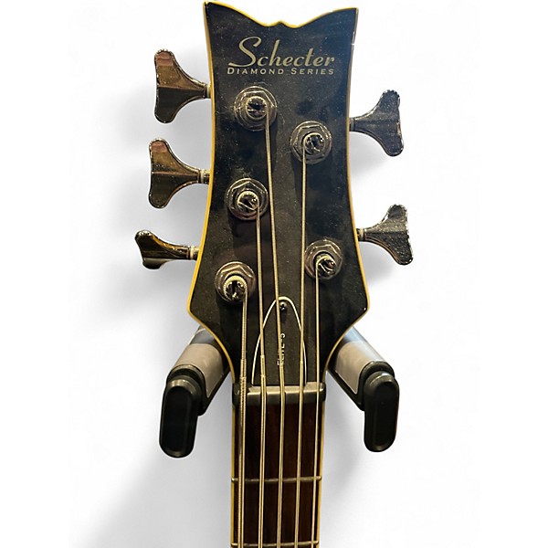 Used Schecter stiletto elite 5 Natural Electric Bass Guitar