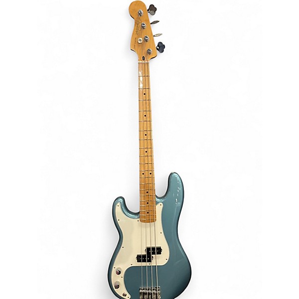 Used Fender American Standard Precision Bass Left Handed Blue Electric Bass Guitar