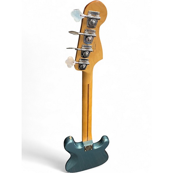 Used Fender American Standard Precision Bass Left Handed Blue Electric Bass Guitar