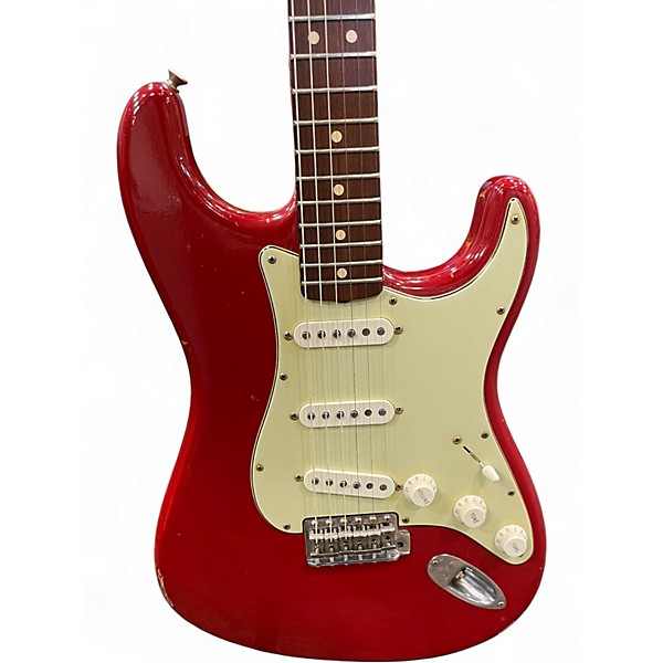 Used Fender MASTERBUILD CHRIS FLEMING 63 STRATOCASTER Dakota Red Solid Body Electric Guitar