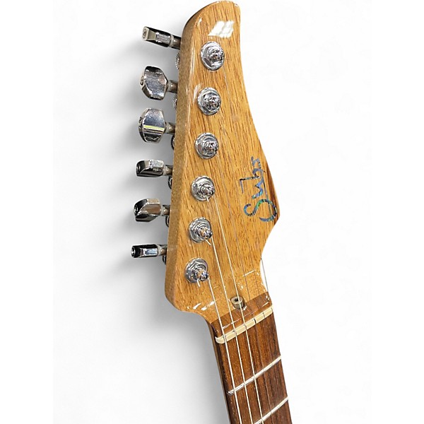 Used Suhr Custom Shop Modern Carve Top Faded Trans Green Burst Solid Body Electric Guitar