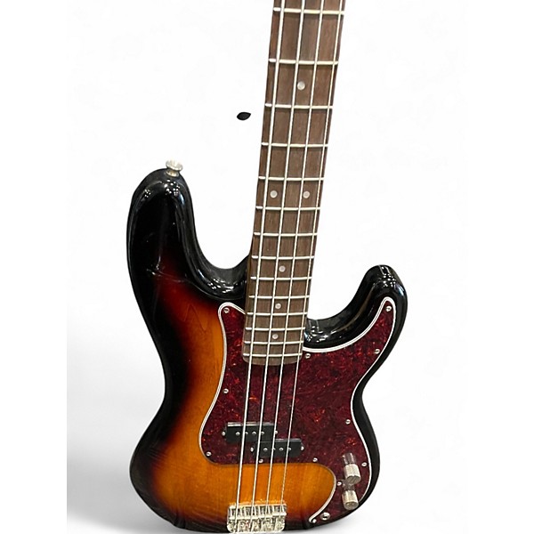 Used Squier Precision Bass 2 Color Sunburst Electric Bass Guitar