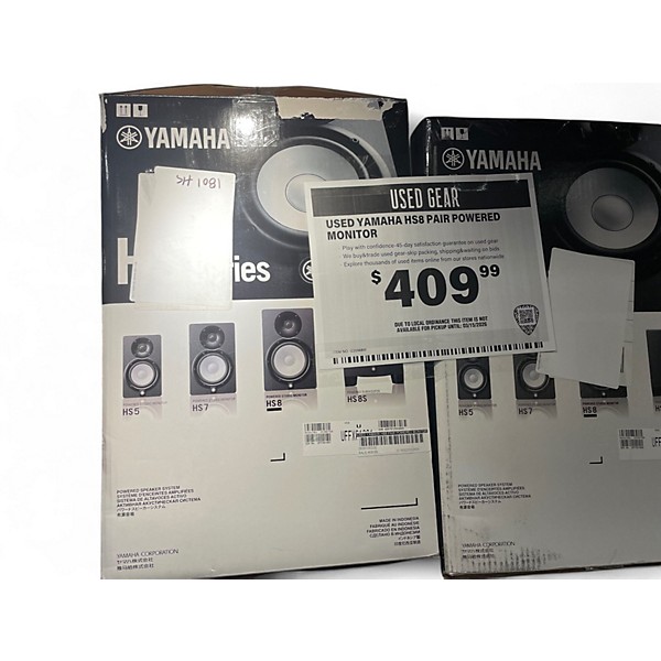 Used Yamaha HS8 Pair Powered Monitor