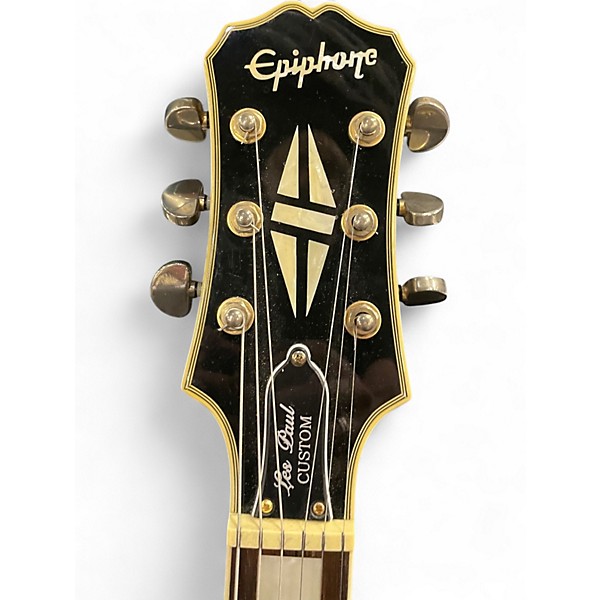 Used Epiphone Les Paul Custom Black Solid Body Electric Guitar