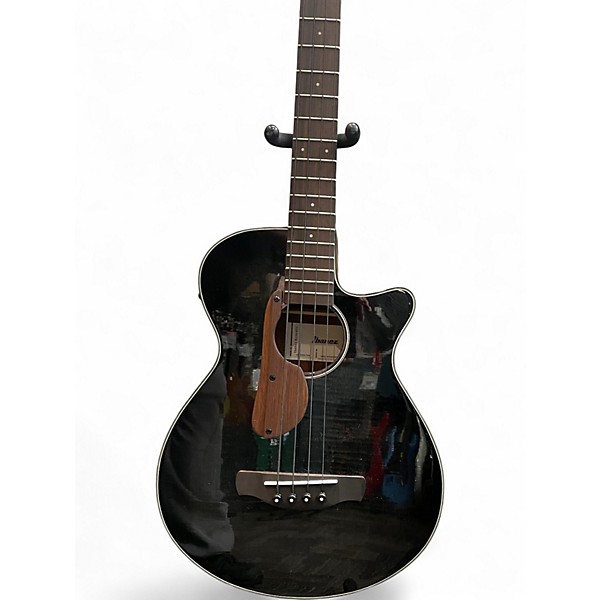 Used 2020s Ibanez AEGB25E Trans Black Acoustic Bass Guitar