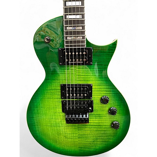 Used ESP LTD AS1 Alex Skolnick Lime Burst Solid Body Electric Guitar