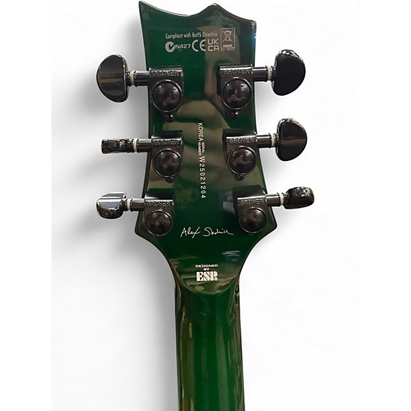 Used ESP LTD AS1 Alex Skolnick Lime Burst Solid Body Electric Guitar