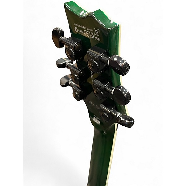 Used ESP LTD AS1 Alex Skolnick Lime Burst Solid Body Electric Guitar